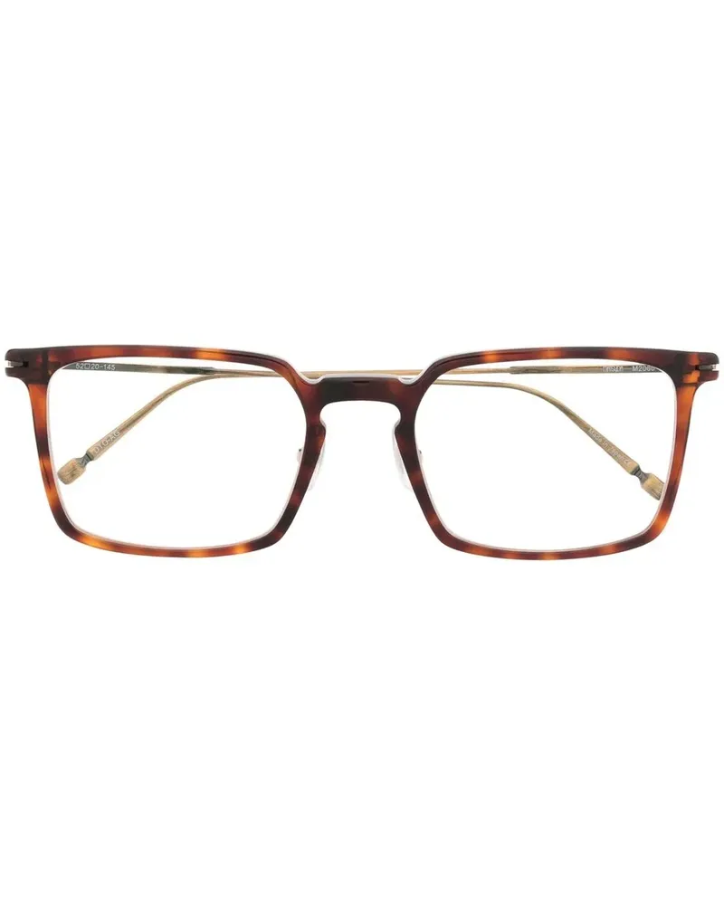 MATSUDA Brille mit eckigem Gestell - Braun Braun