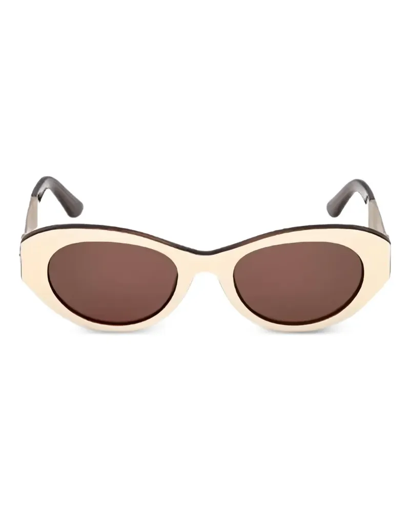 Guess Sonnenbrille mit ovalem Gestell - Nude Nude
