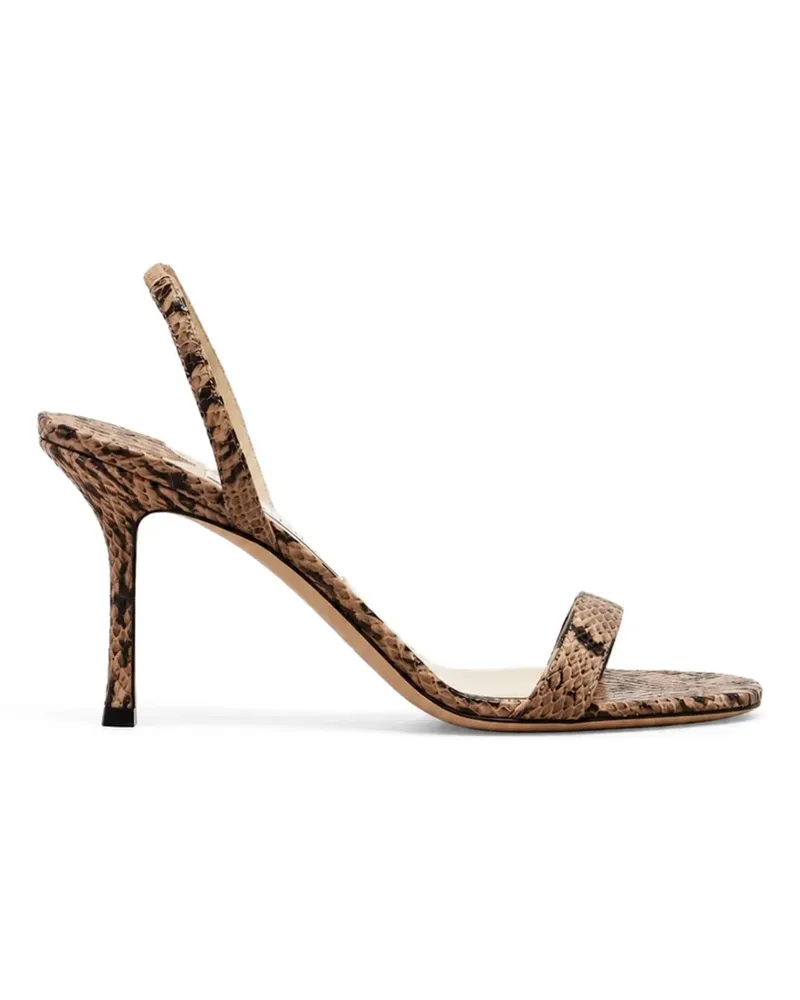 Jimmy Choo Jenn Sandalen mit Schlangeneffekt - Braun Braun