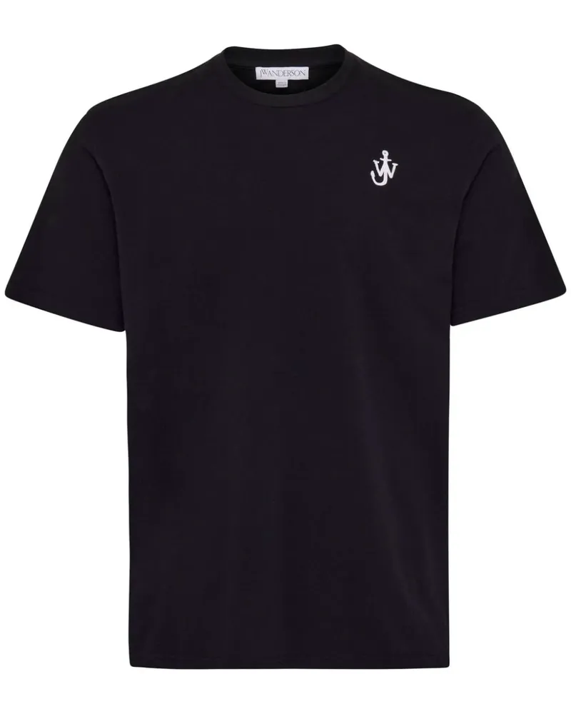 J.W.Anderson T-Shirt mit Ankerstickerei - Schwarz Schwarz