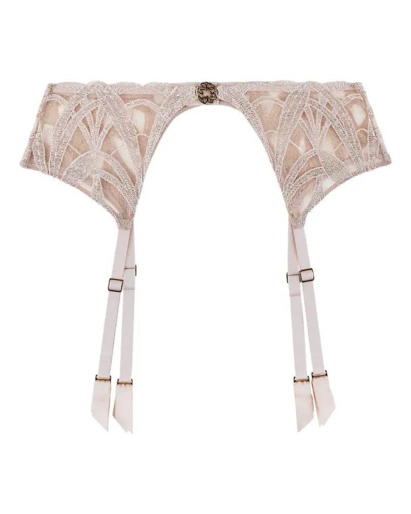 Aubade My Desire Strumpfhalter mit Stickerei - Rosa Rosa