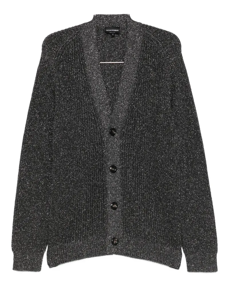 Emporio Armani buttoned shawl-collar cardigan - Grau Grau