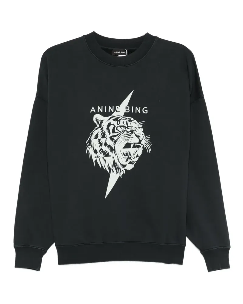 Anine Bing Miles tiger-print sweatshirt - Schwarz Schwarz