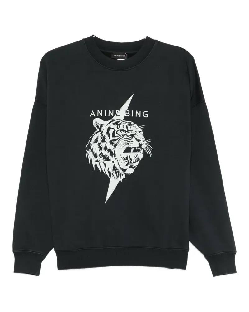 Anine Bing Miles tiger-print sweatshirt - Schwarz Schwarz