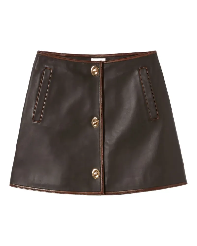 Claudie Pierlot Minirock aus Leder - Braun Braun