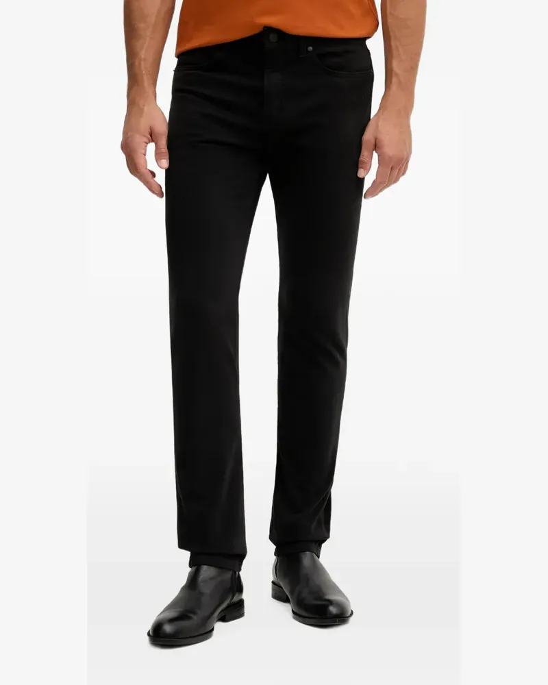 HUGO BOSS Delaware Slim-Fit-Hose aus Gabardine - Schwarz Schwarz