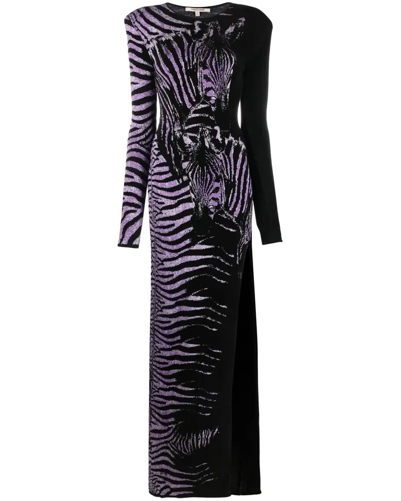 Roberto Cavalli Abendkleid mit Schlitz - Schwarz Schwarz