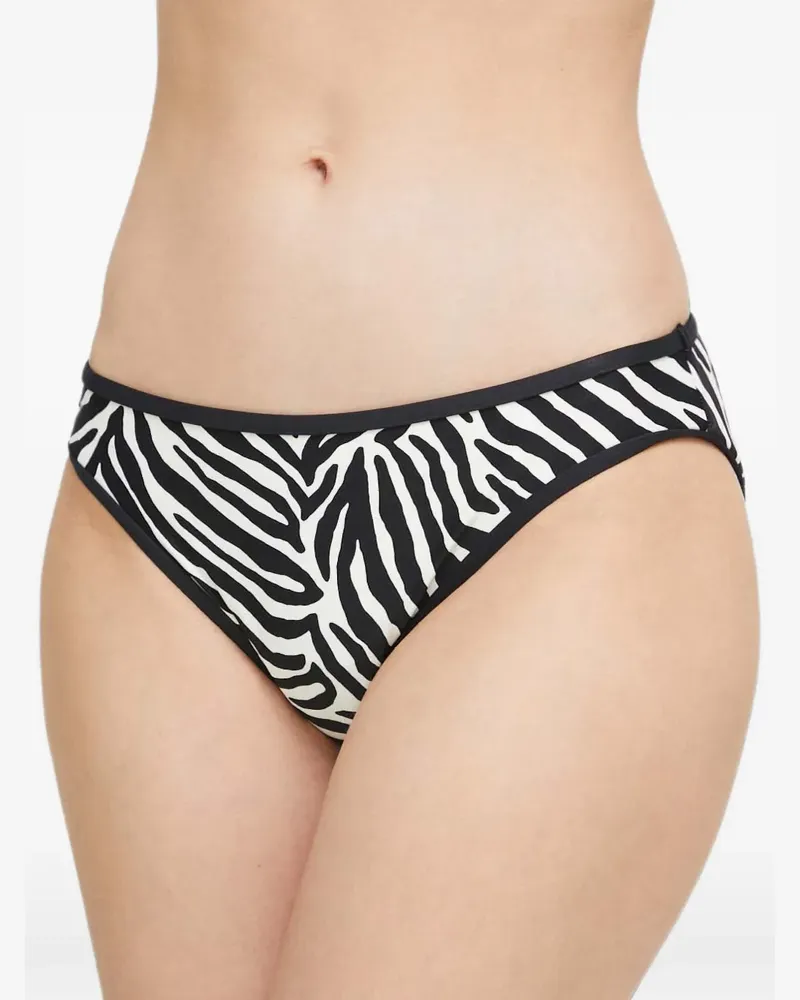 Kate Spade Bikinihöschen mit Zebra-Print - Weiß Weiß