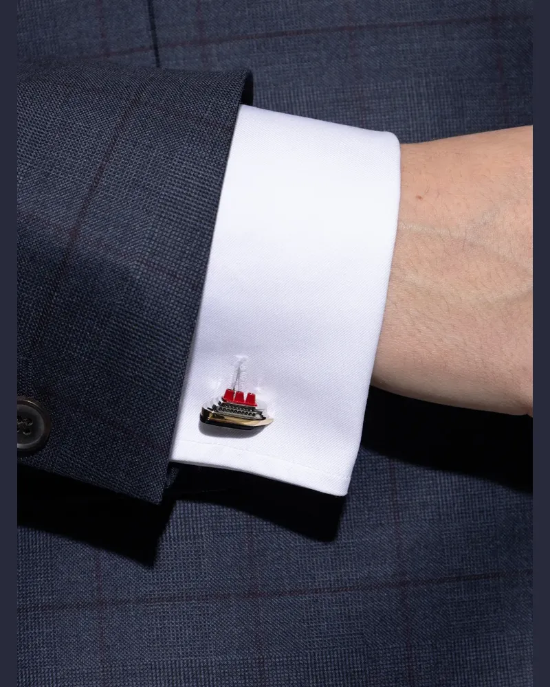 Paul Smith Cruise Ship cufflinks - Silber Silber