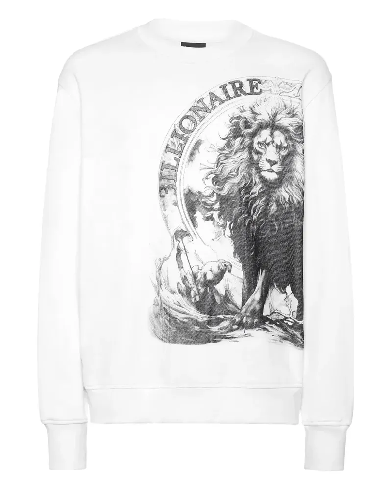 Billionaire Sweatshirt mit grafischem Print - Weiß Weiß