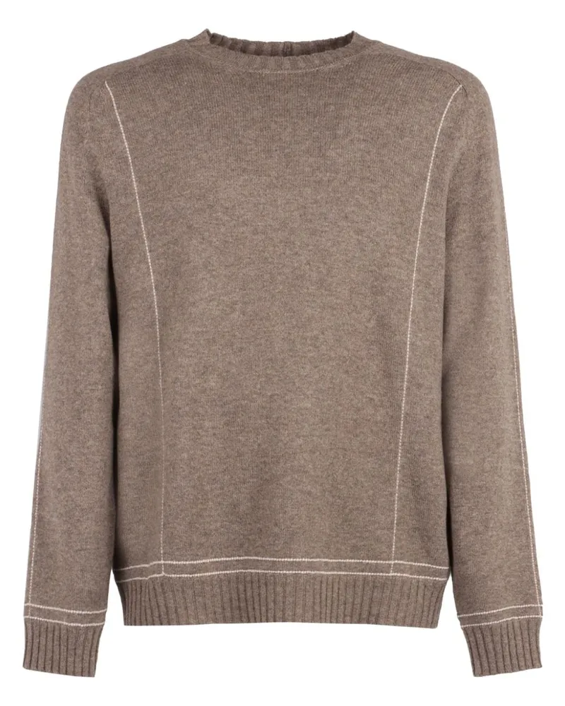 Giorgio Armani Gerippter Strickpullover - Nude Nude