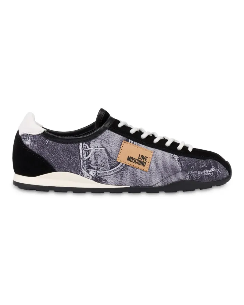 Moschino Sneakers mit Denim-Print - Grau Grau