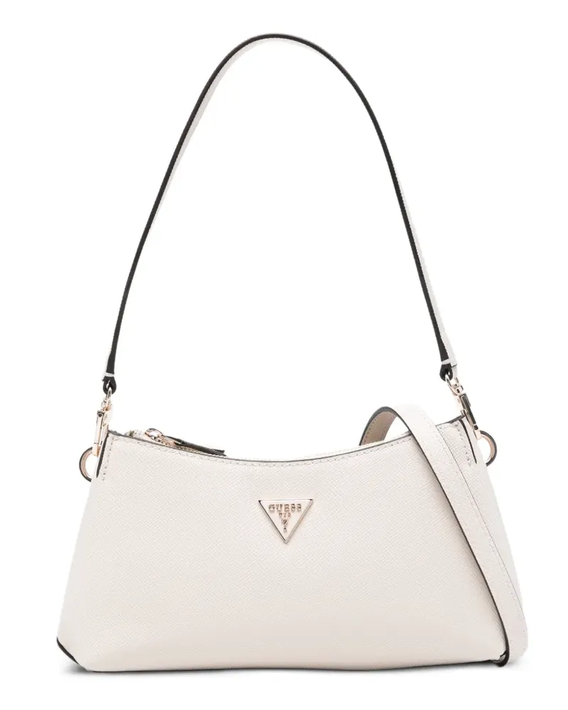Guess Mini Noelle II Schultertasche mit Applikation - Nude Nude