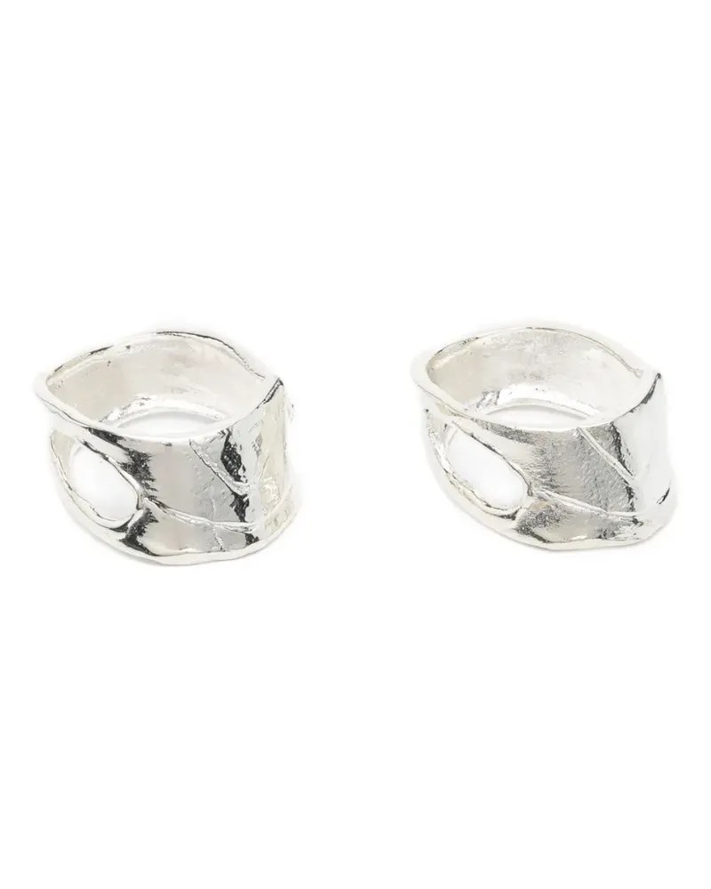 Alighieri silver leaf napkin rings - Silber Silber
