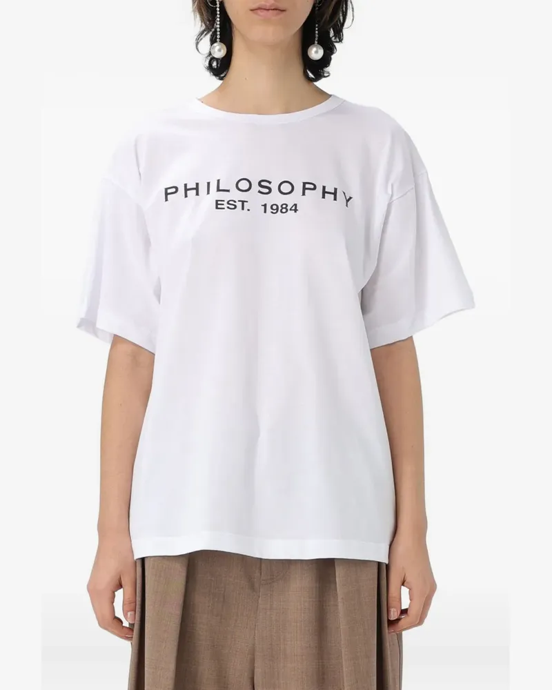 Philosophy Di Lorenzo Serafini T-Shirt mit Logo - Weiß Weiß