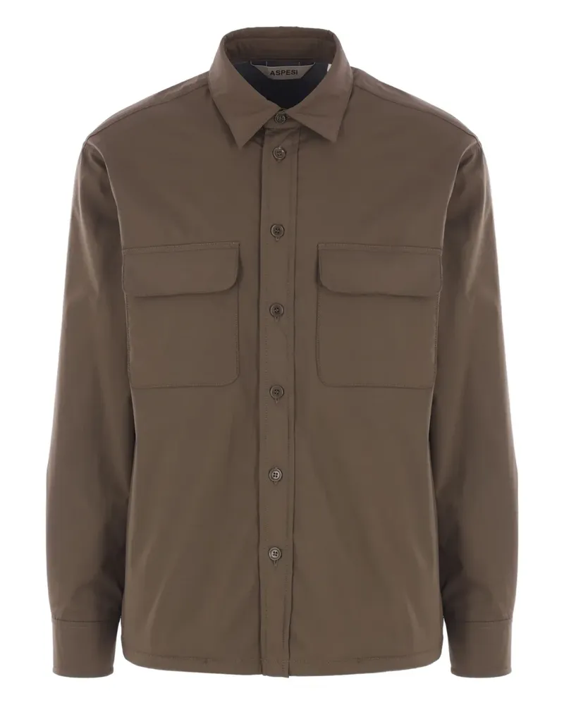 ASPESI Gefütterte Hemdjacke - Grün Grün