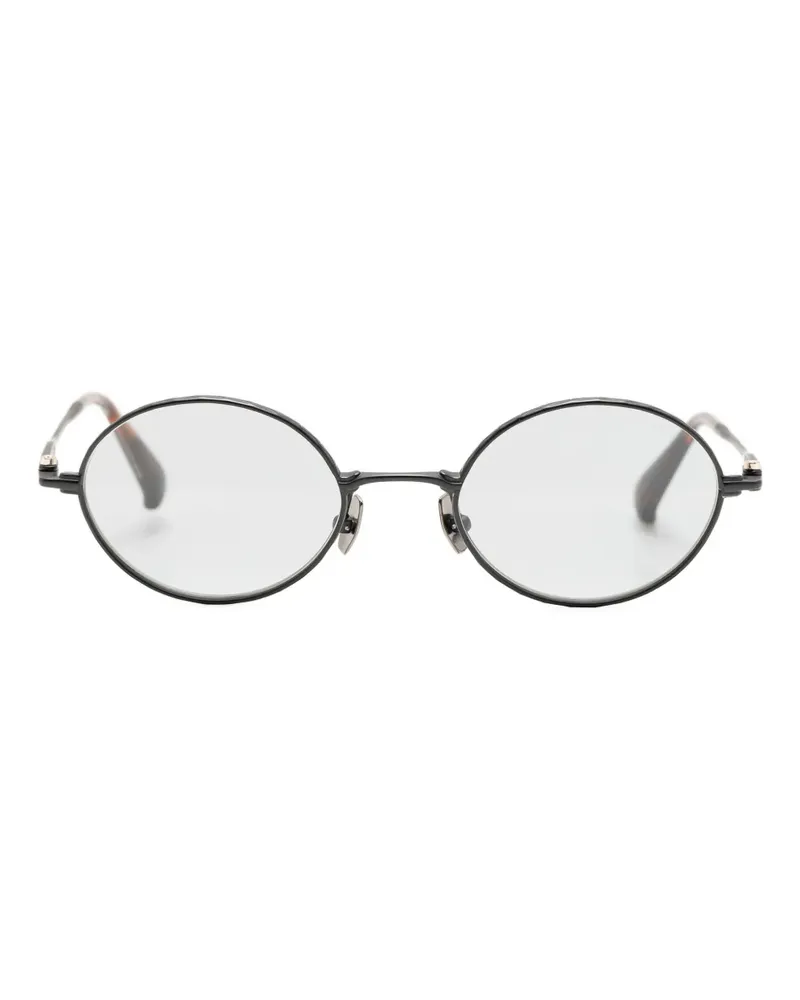 Yohji Yamamoto Sonnenbrille mit rundem Gestell - Silber Silber