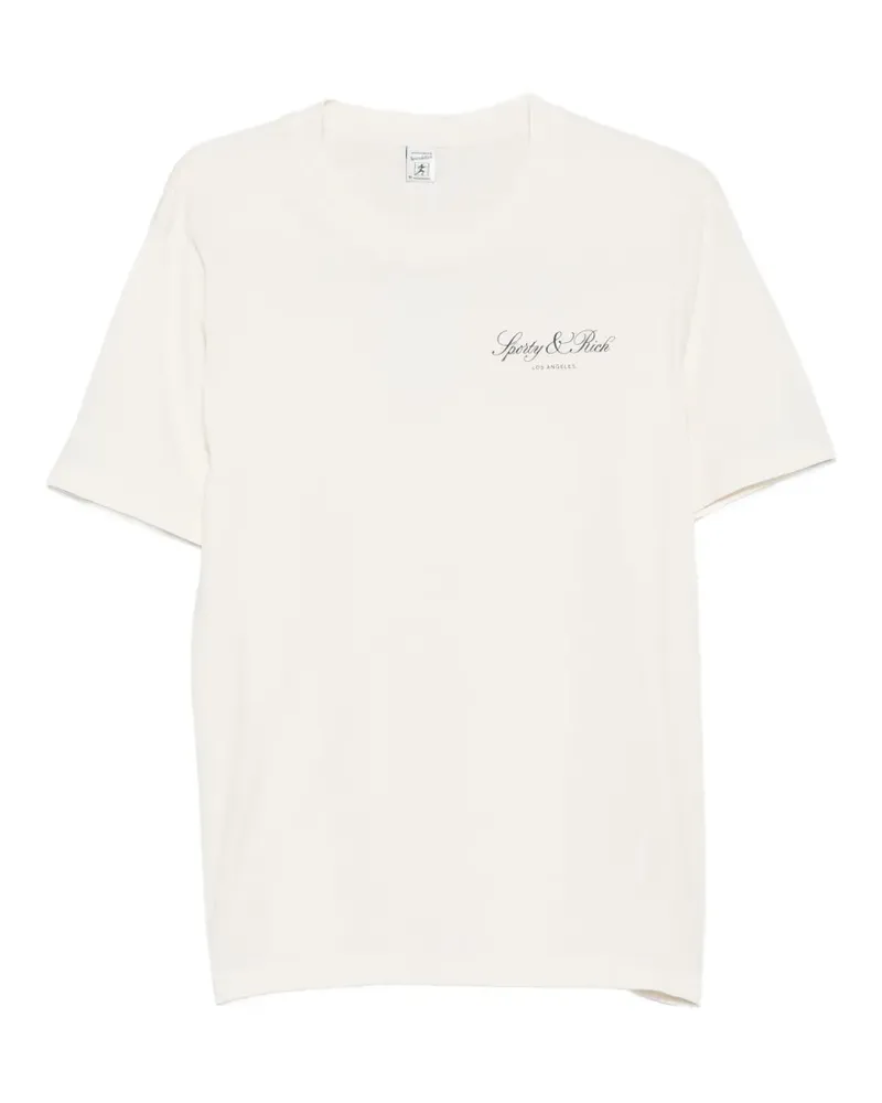 SPORTY & RICH T-Shirt mit Logo-Print - Nude Nude