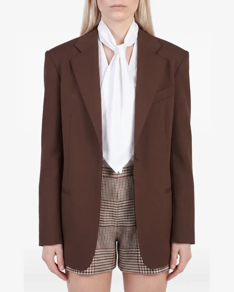 Federica Tosi single-breasted loose-fit blazer - Braun Braun
