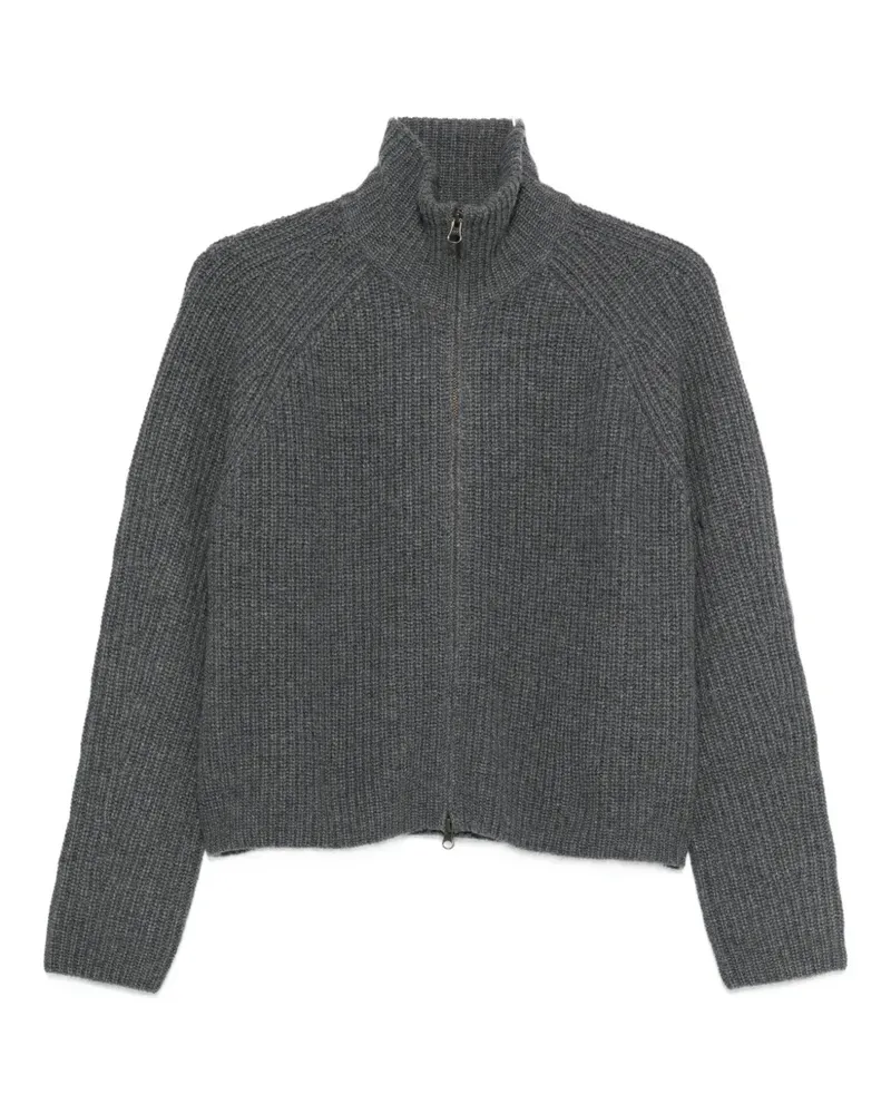 Lisa Yang Cardigan mit Reißverschluss - Grau Grau