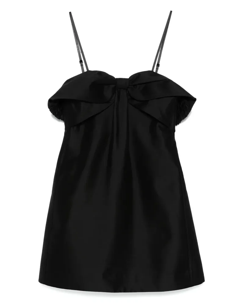 SHUSHU/TONG Schulterfreies Minikleid mit Schleifendetail - Schwarz Schwarz
