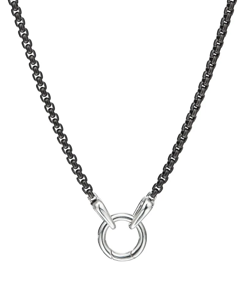 David Yurman Smooth Amulet Box Chain Halskette 2,7mm - Silber Silber