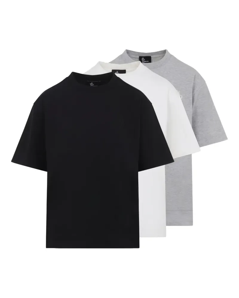 Moncler T-Shirt mit Logo - Schwarz Schwarz