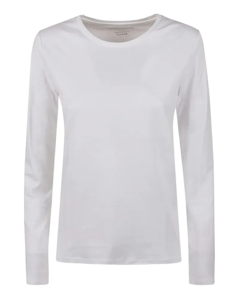 Majestic Klassisches Langarmshirt - Weiß Weiß