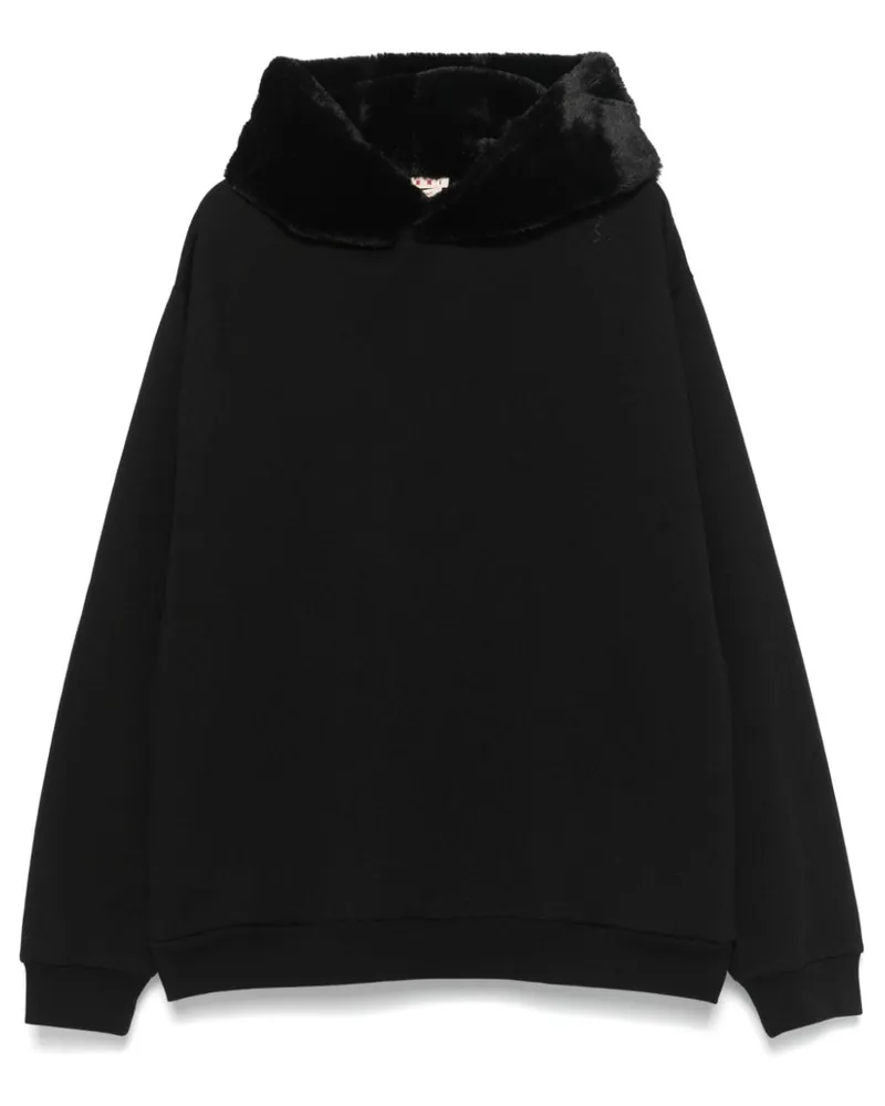 Marni Sweatshirt mit Pelzkapuze - Schwarz Schwarz