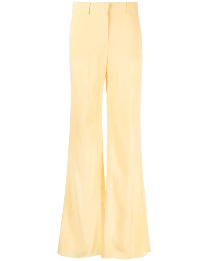 SPORTMAX Ausgestellte High-Waist-Hose - Gelb Gelb