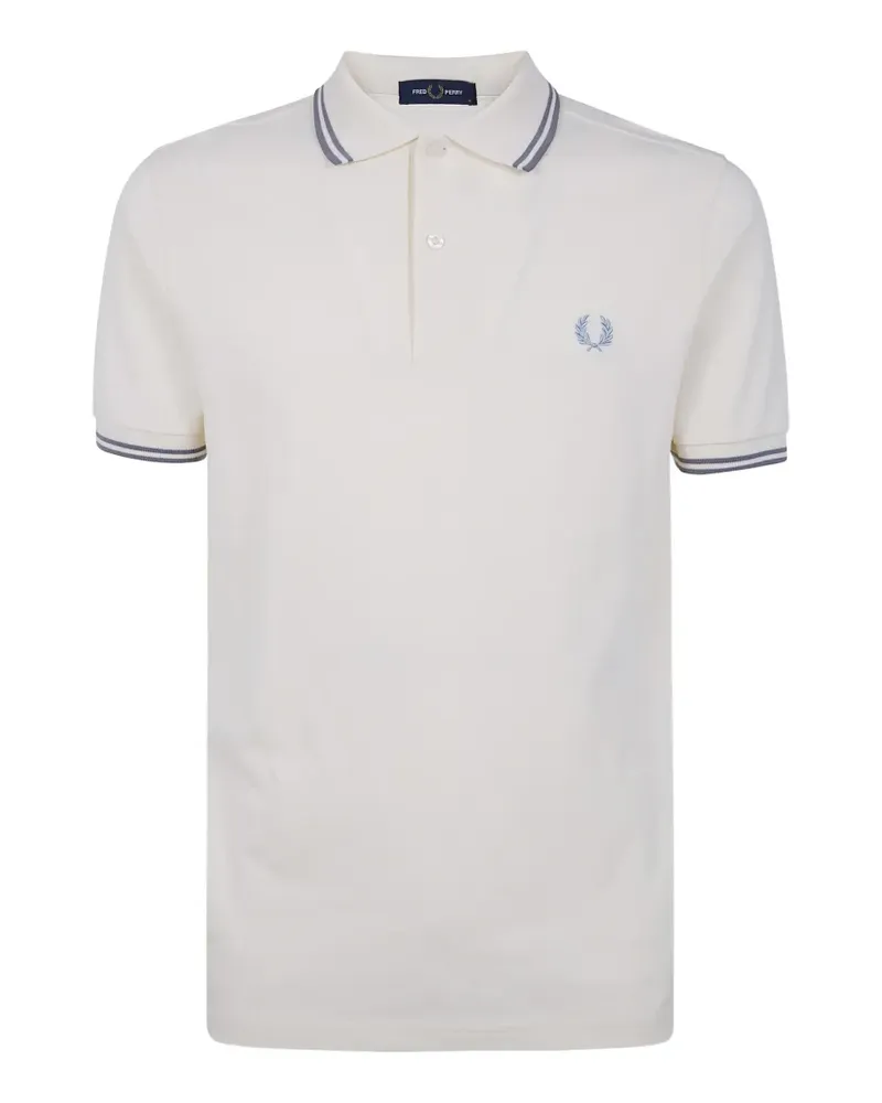 Fred Perry logo-embroidered polo shirt - Nude Nude
