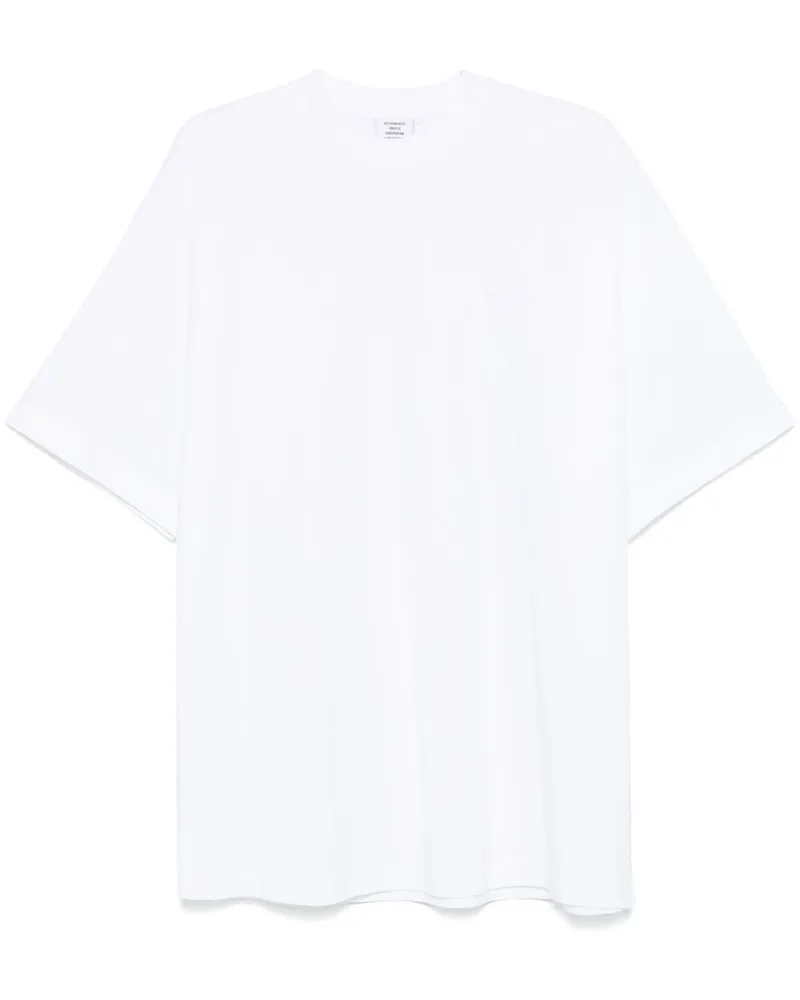 VETEMENTS T-Shirt mit Logo-Stickerei - Weiß Weiß