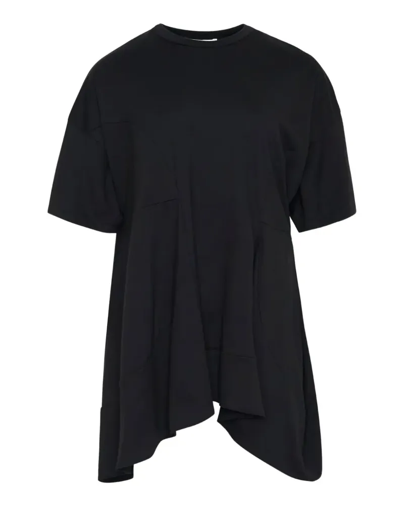 ENFÖLD Asymmetrisches 3D T-Shirt - Schwarz Schwarz