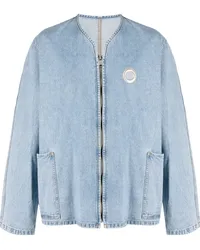 Craig Green Jeansjacke mit Reißverschluss Blau