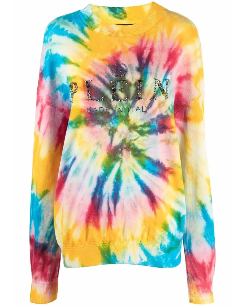 Philipp Plein Sweatshirt mit Batikmuster - Gelb Gelb