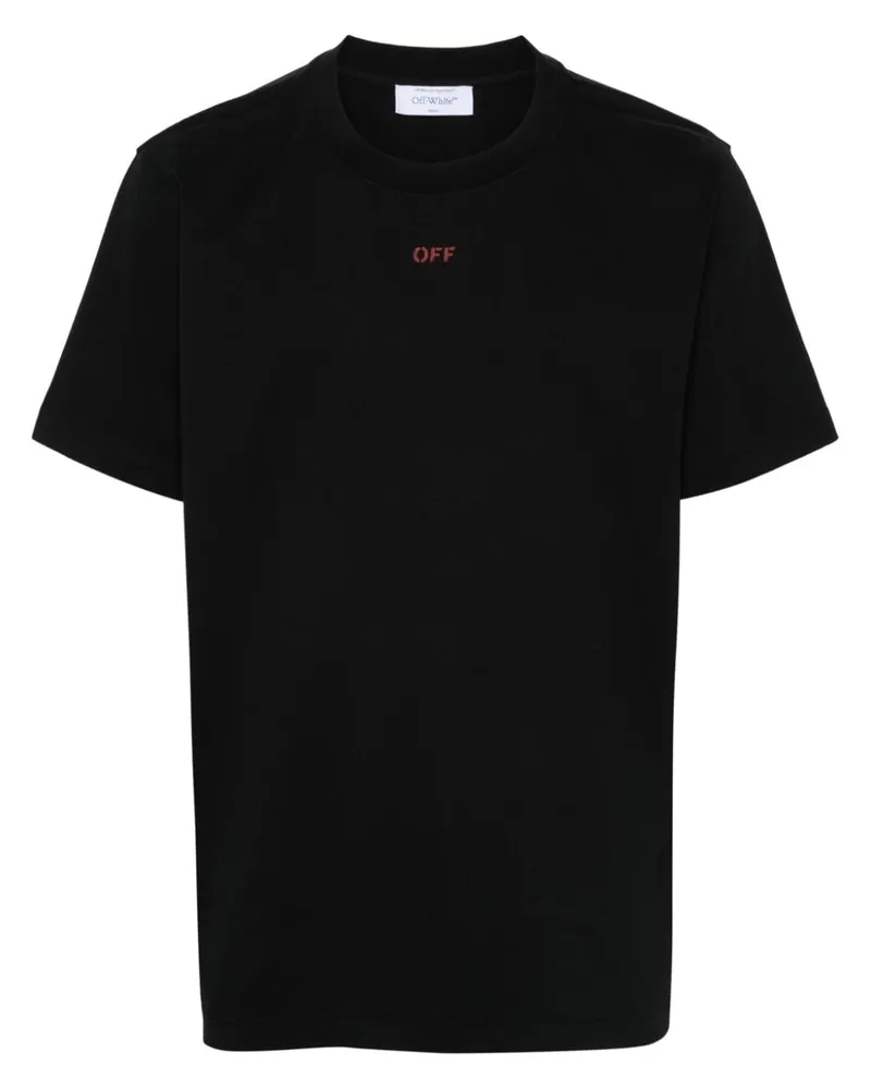 OFF-WHITE T-Shirt mit Logo-Print - Schwarz Schwarz
