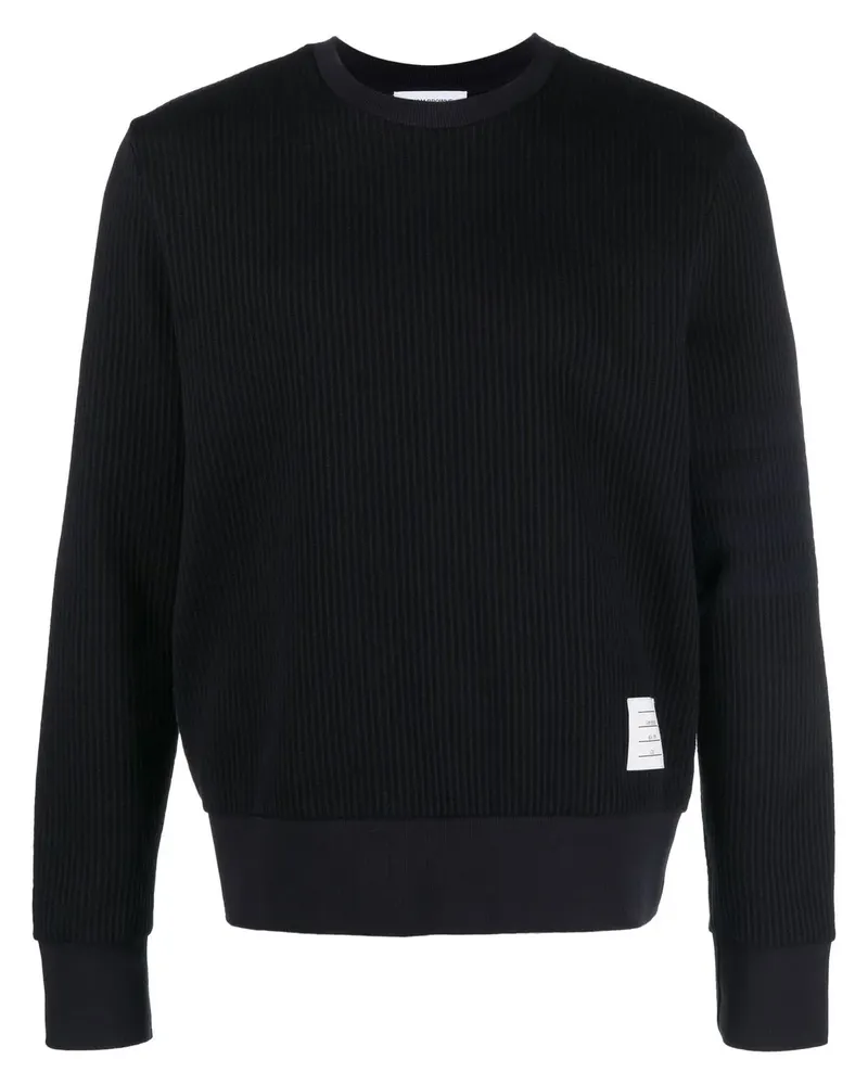 Thom Browne 4-Bar Seersucker-Sweatshirt - Blau Blau