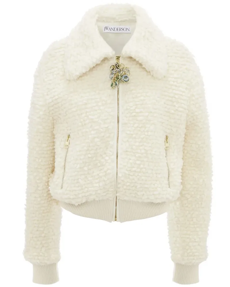 J.W.Anderson Cardigan mit Reißverschluss - Weiß Weiß