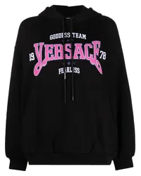 Versace Hoodie mit Logo-Print Schwarz