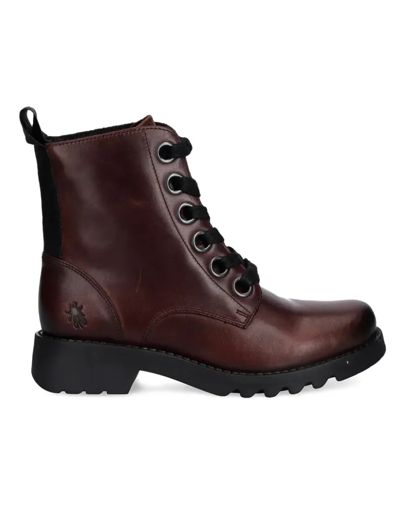 Fly London lace-up pull-tab boots - Rot Rot