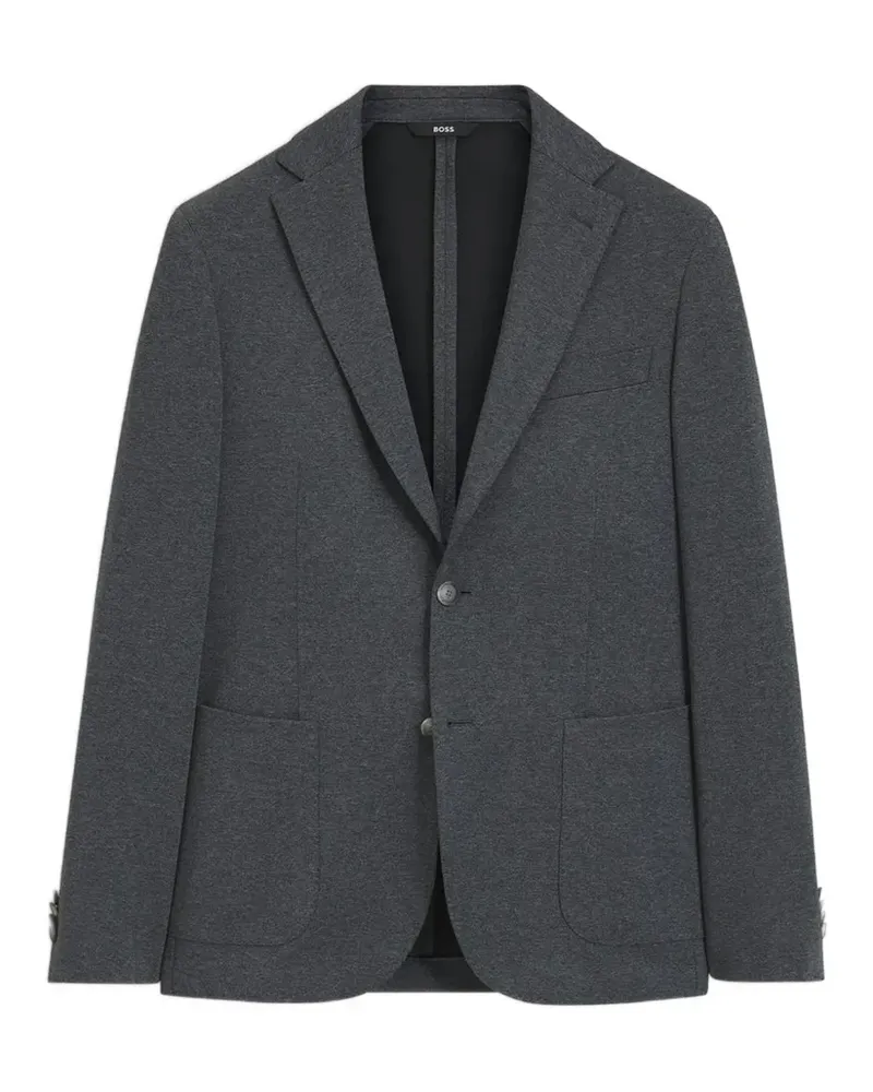 HUGO BOSS slim-fit jacket in stretch fabric with a pattern - Blau Blau