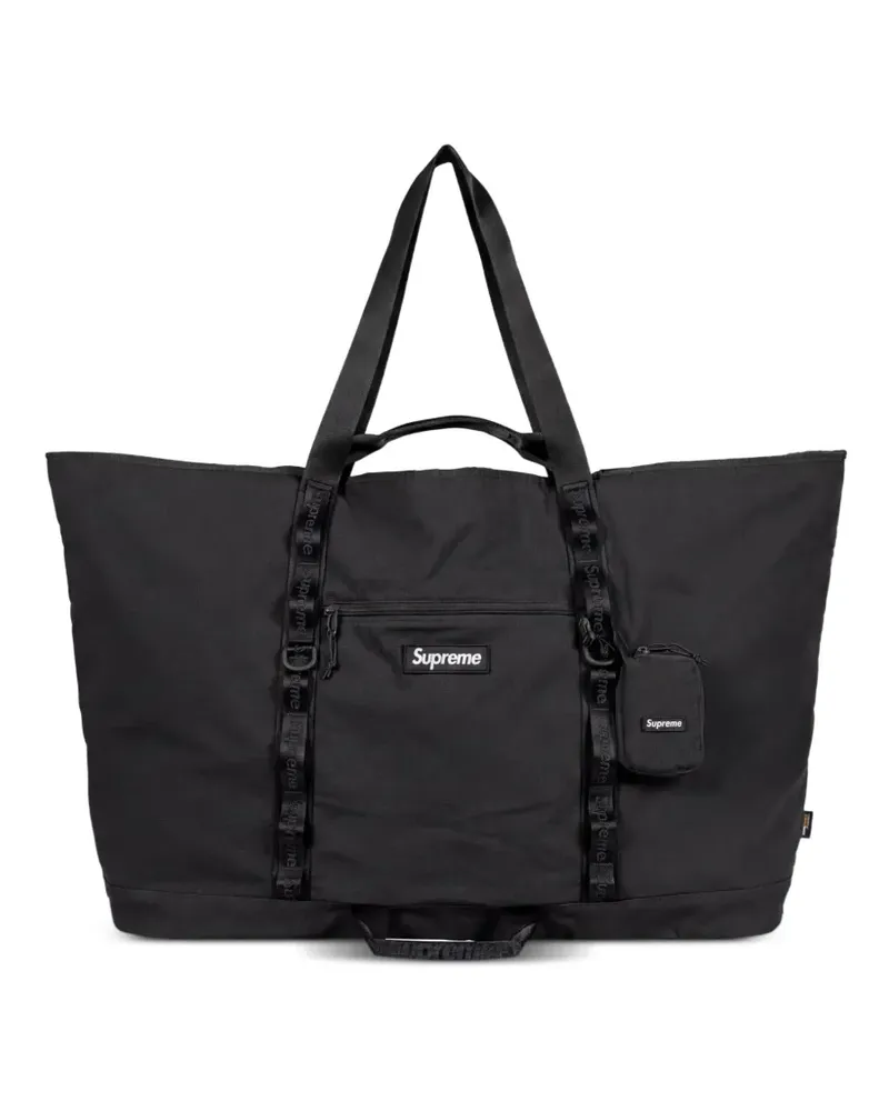Supreme Being logo-tape tote bag - Schwarz Schwarz