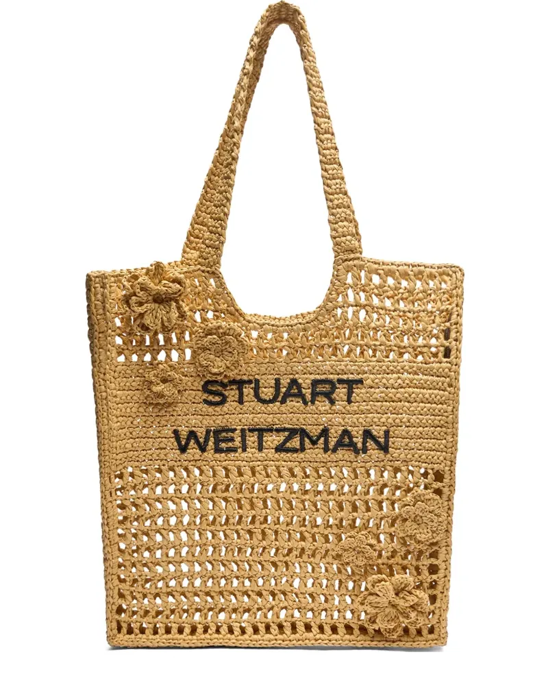 Stuart Weitzman Handtasche mit Logo-Print - Nude Nude
