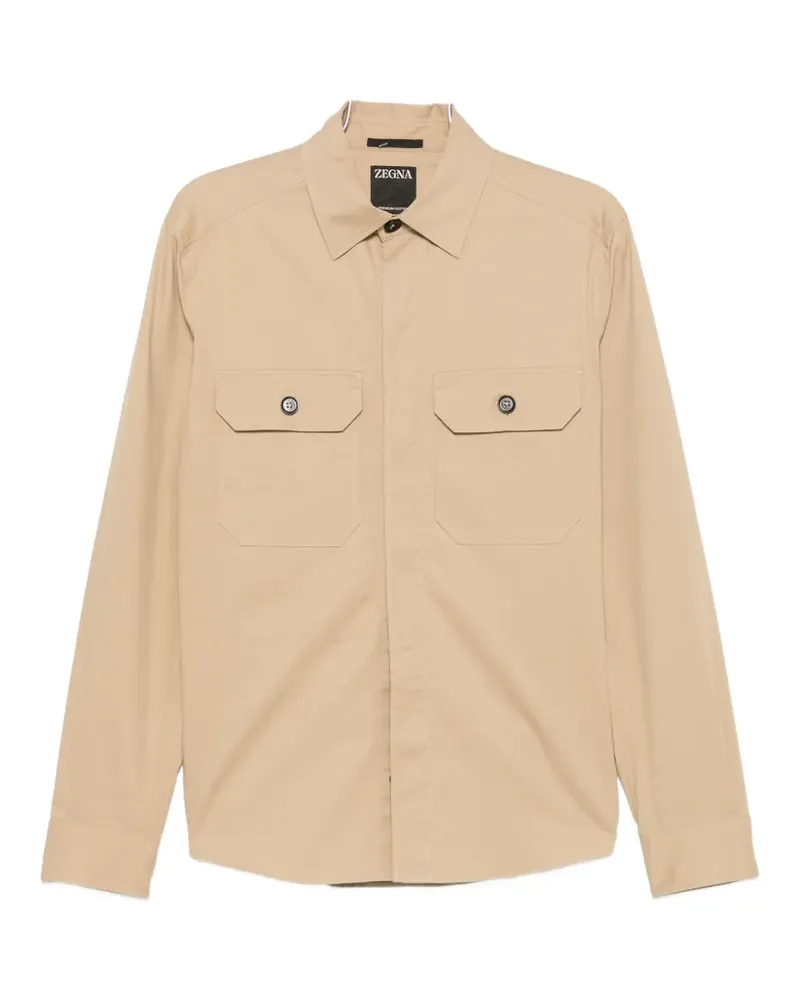 Ermenegildo Zegna flap-pocket shirt - Nude Nude