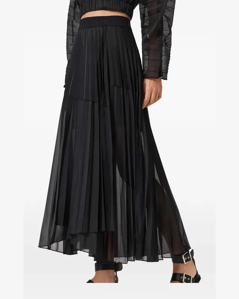 AllSaints Micaela Faltenrock - Schwarz Schwarz