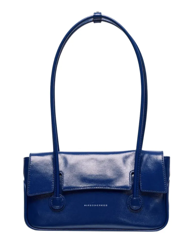 Marge Sherwood Kleine Flap Tote Bag aus Leder - Blau Blau