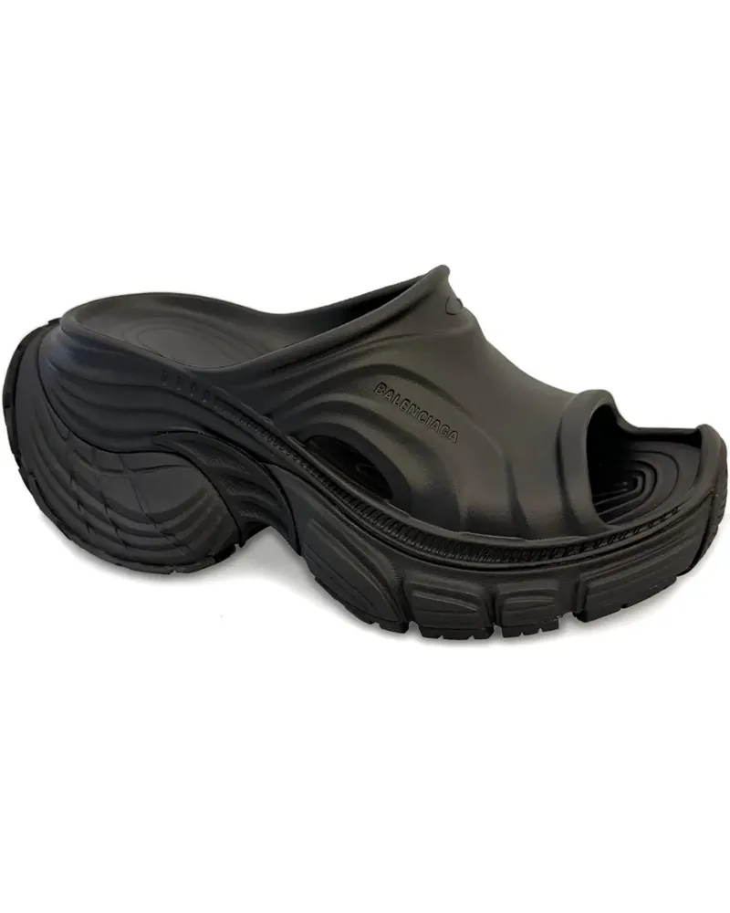 Balenciaga 6XL Pantoletten mit Plateau - Schwarz Schwarz