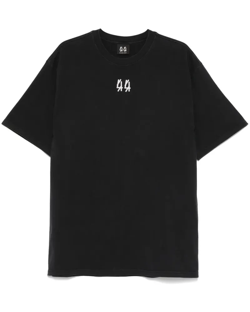 44 LABEL GROUP T-Shirt mit Logo-Print - Schwarz Schwarz