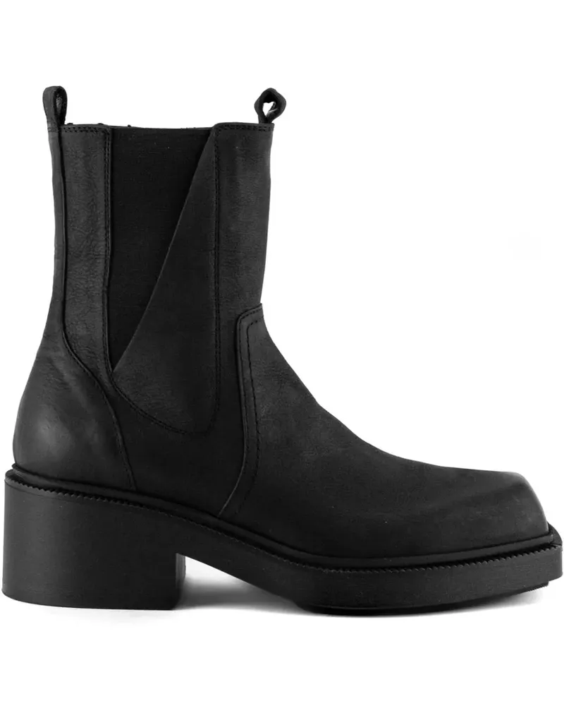 Vic Matié Stiefel mit eckiger Kappe und doppelter Lasche 50mm - Schwarz Schwarz