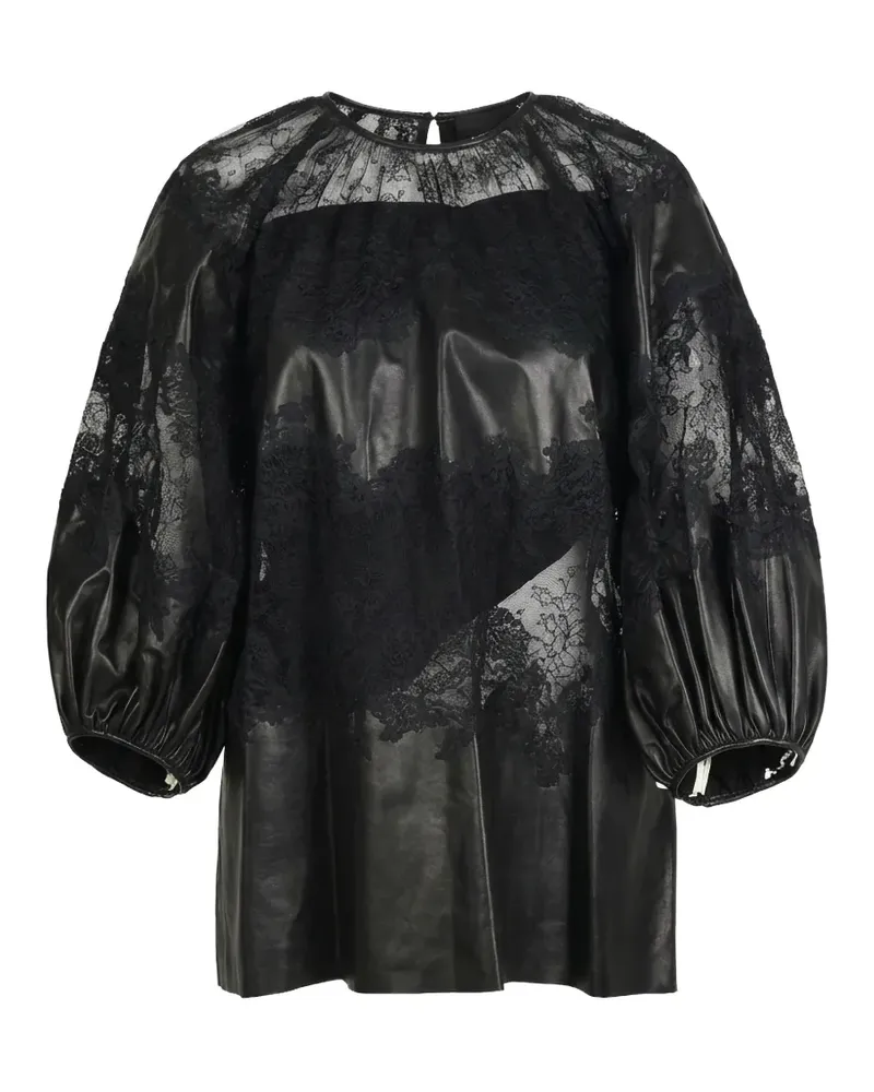 Valentino Garavani Oberteil mit Puffärmeln - Schwarz Schwarz